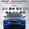 AHUQ1 2pcs 80mm/90mm 3D Car Emblem Badge Hood Front Rear Trunk Logo For Skoda Fabia 1 2 Octavia a7 RS Superb Rapid Yeti Karoq Vision