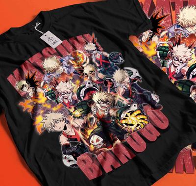 Katsuki Bakugo T-Shirt Manga My Hero Academia Anime MHA Gift Shirt Tee Gift 222