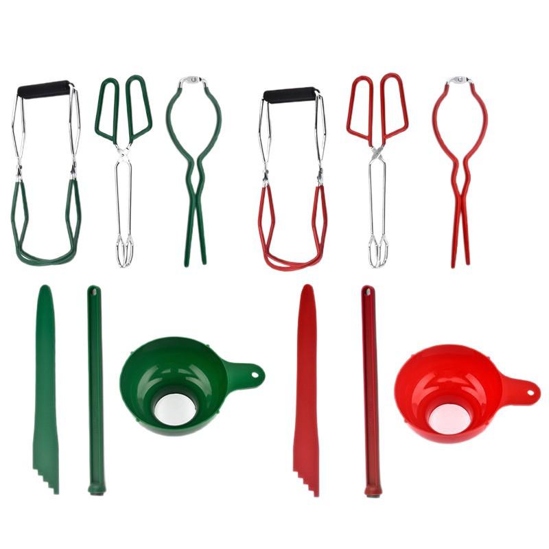 Set di Pinze da Cucina Antiscivolo e Isolanti Termici e Sollevatori per Pentole da 7 Pezzi per una Sicura Preparazione della Marmellata
