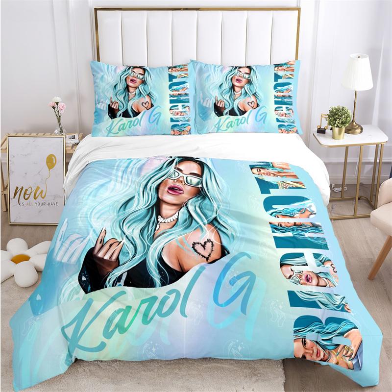 Sexy Karol G Singer All Season Duvet Cover Comforter Bedding set Soft Quilt Cover and Pillowcases Teens Single/Double/Queen/King