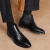 Men's Classic Retro Chelsea Boots Mens Fashion Leather Ankle Boots Men British Style Short Boots High-top Casual Shoes  new