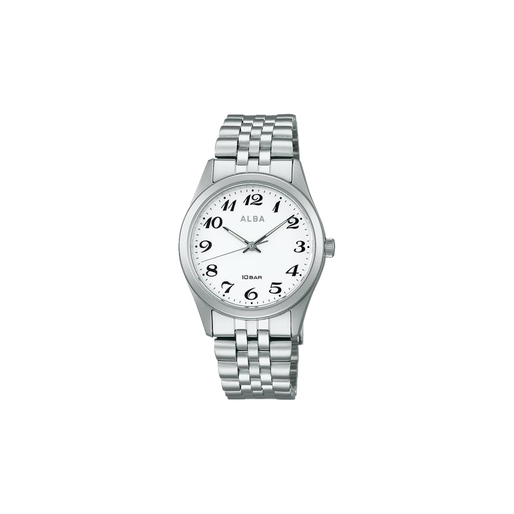 Seiko Alba Men s Quartz Watch Stainless Steel Titanium Analog 10 ATM Water Resistant Silver AEFK426