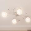 Plafonnier avec abat jour ronds en verre pour 4 LED G9