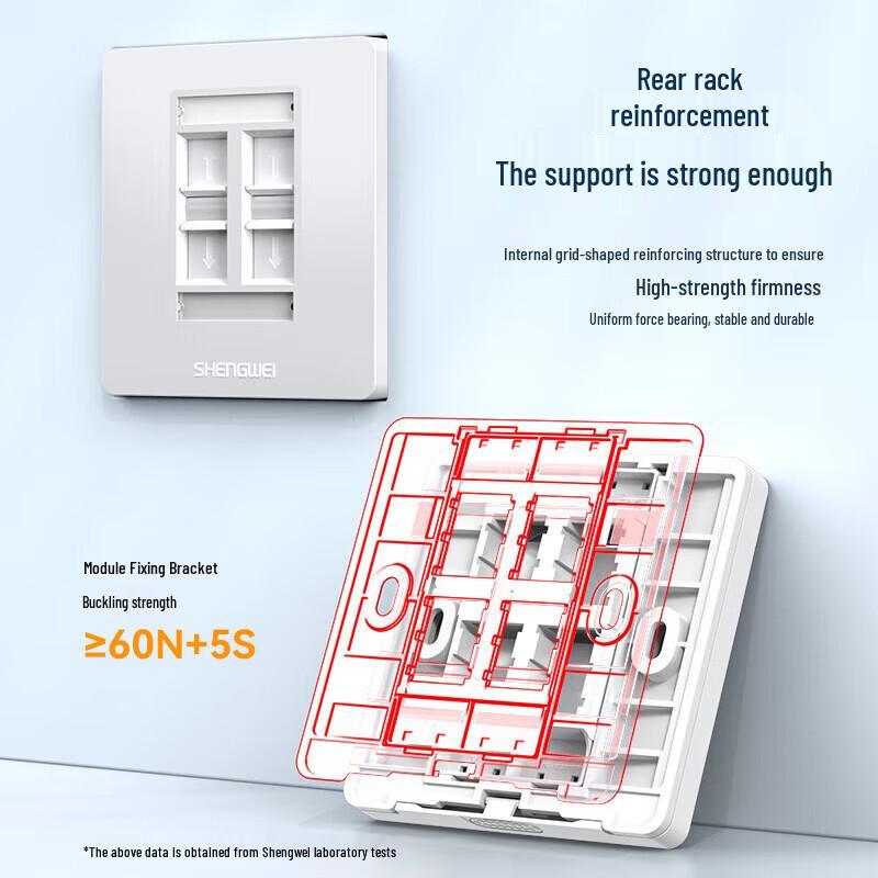 Shengwei 4-Port Network Wall Plate