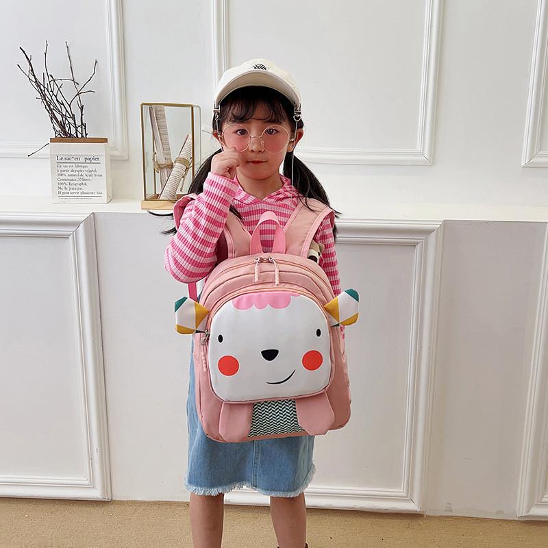 Fashionable Nylon Kids Backpack With Cute Animal Designs Breathable Lightweight School Bag For Boys And Girls