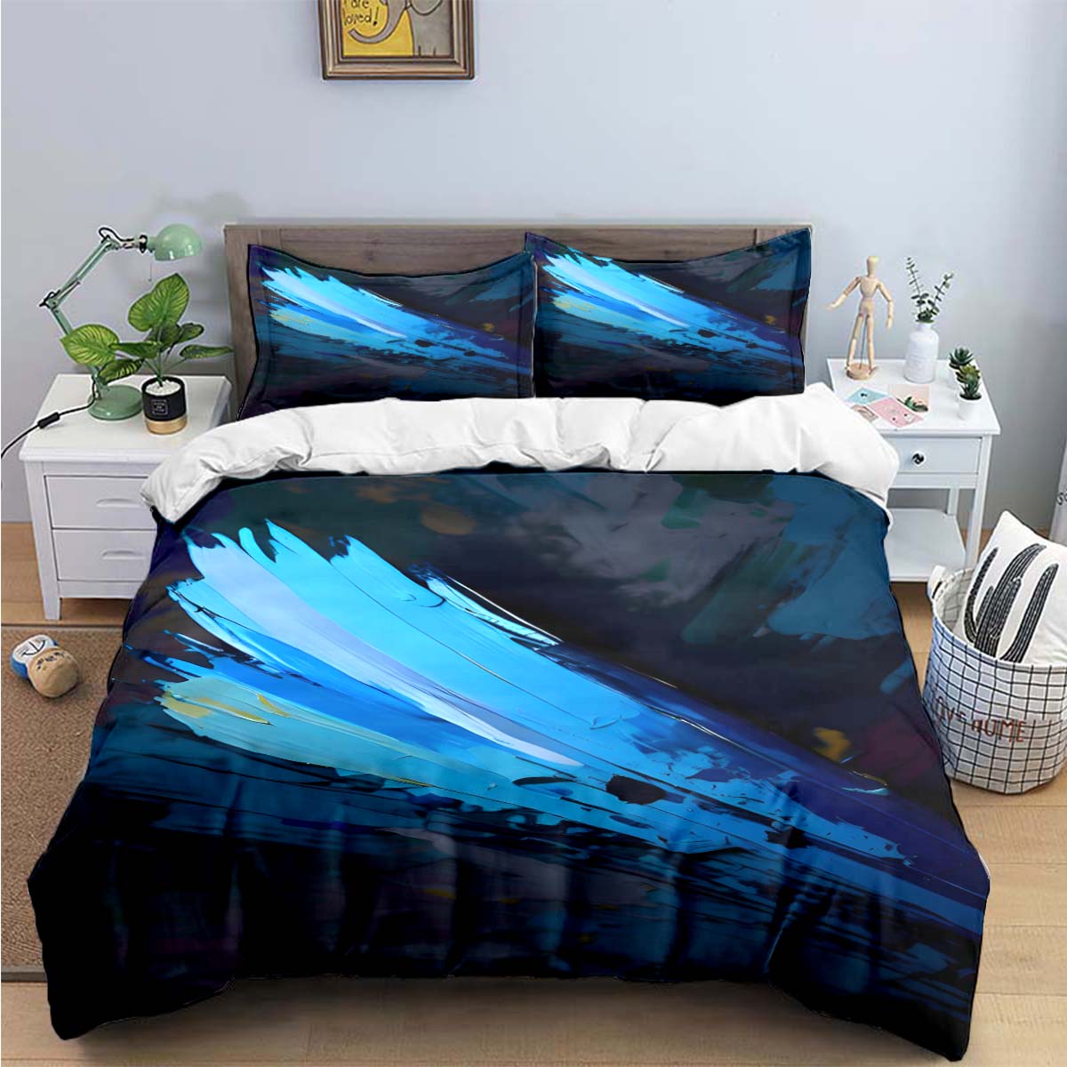 

Fashion 3D Popular Mobile Walpaper Print Beding Suplies Set Soft Duvet Cover Bed Warm Comforter Set Beding Set High-End Premium Birthday Gift 135*200cm Eu-Single