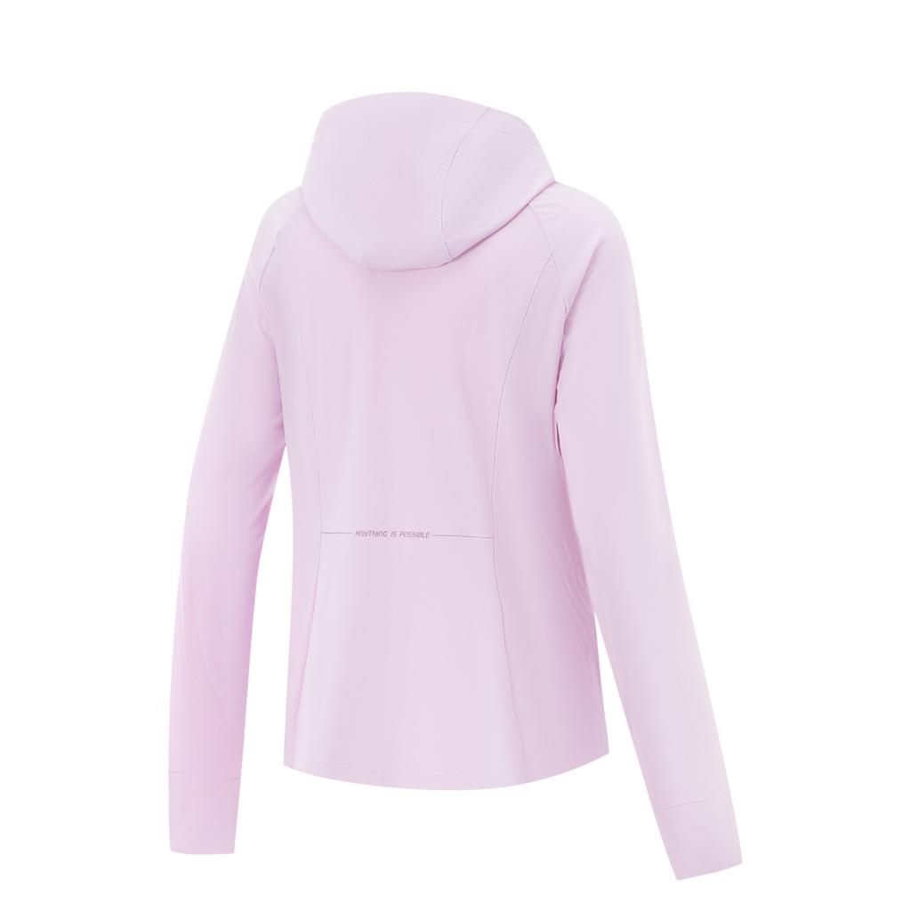 Li Ning Solid Color Simple Versatile Comfortable Windbreaker Women Outerwear Twilight-Purple AFDV286-5
