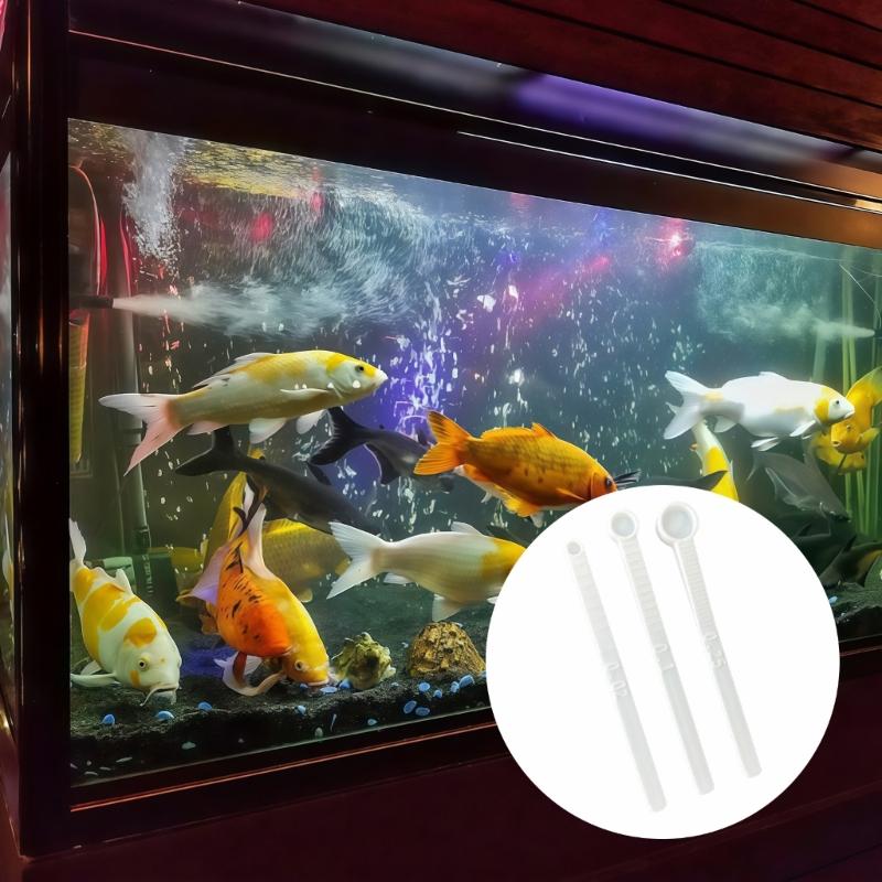 3PCS White Feeding Spoons Dosing Spoon For Fish Tanks With Accurate Measurement Marks And Versatile Usage Easy Use