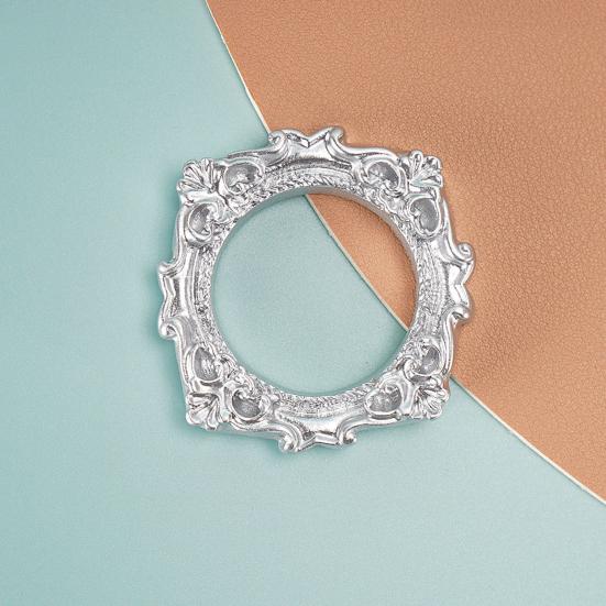 Vintage Mini Picture Frame Retro Resin Miniature Photo Frame Square Tiny Picture Frame for DIY Jewelry Craft Projects Phone Case Decoration