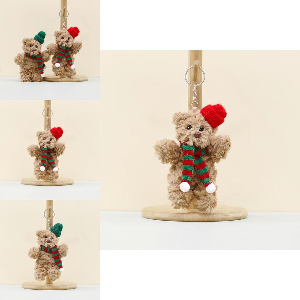 Bear Adorable Barcelona Plush Keychain Soft Toy For Christmas Bag 14cm Charm
