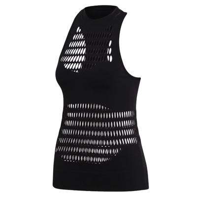Warpknit Tank Comfortable Skin-Friendly Round Neck Vest Women Tops Black DU6669