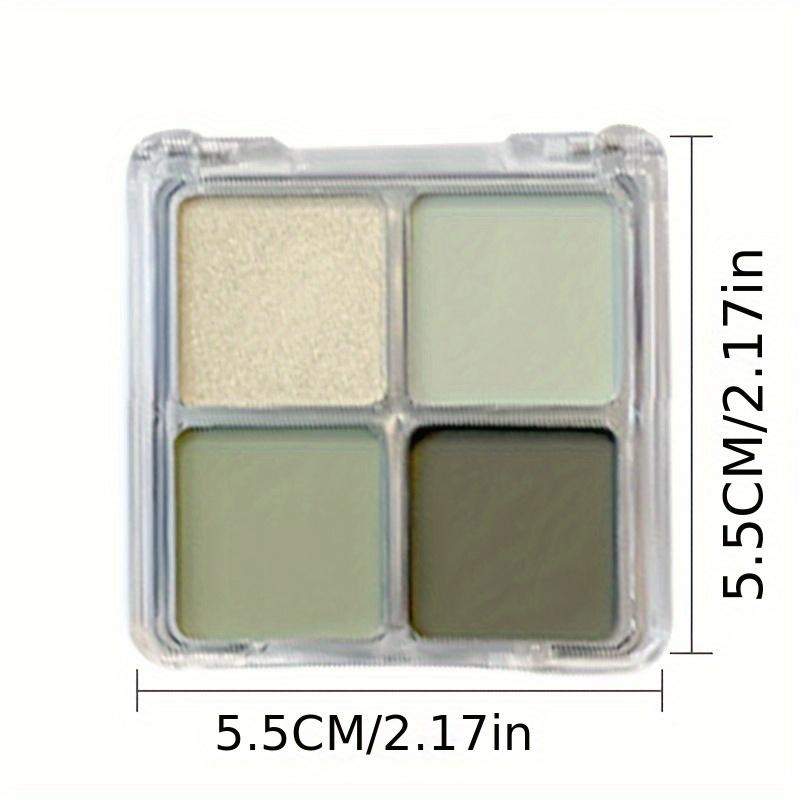 פלטת צלליות טול ירוק אקווה עמידה במים וזיעה - 4 גוונים ירוקים מאט ועם נצנצים לאיפור חג זוהר