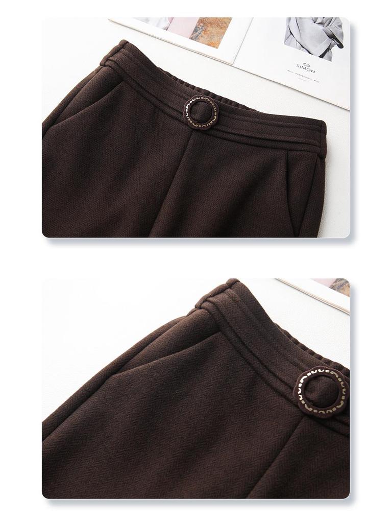 Apricot Women's High-Waisted Wool Flare Pants - 2024 Autumn/Winter Collection