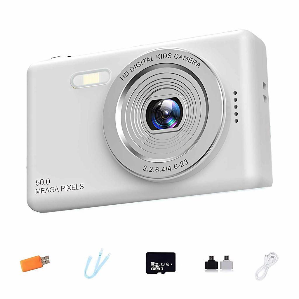4K Digital Camera with Anti Shake Portable Selfie Camera 48MP High Resolution for Kids Starter Children Student Girl Boy