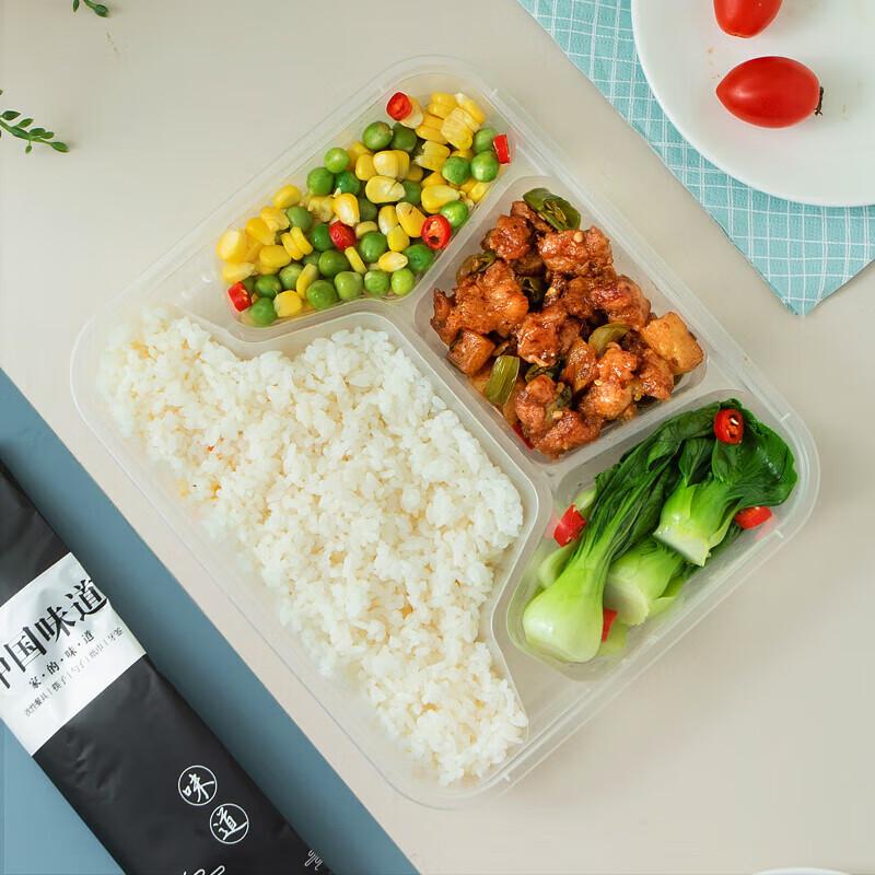 Disposable 4-Compartment Meal Prep Containers with Lids