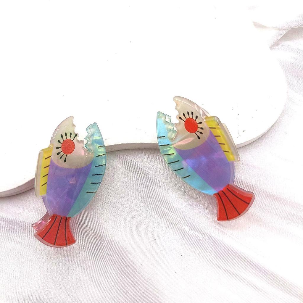Cartoon Creative Ornamental Fish Shark Goldfish Hairpin Back of the Head Grabbing Clip Shark Clip Hair Accessories for Women