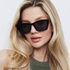 Protective Glasses 3pcs Fashion Women Cat Eye Sunglasses Simple Style Sun Glasses Female Black Lens Design UV400 Driving Eyewear