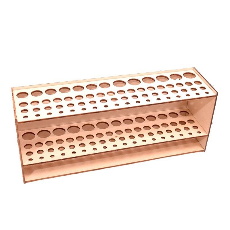 67-Slot Premium Wooden Brush Holder - Durable Artist Desk Organizer, Pencil & Paint Brushes Storage, Elegant Art & Craft Supplie