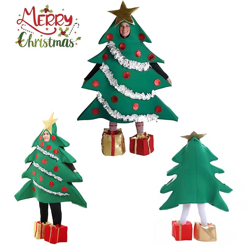 Tree Christmas Cosplay Costume Funny Clothes Suit Xmas Fancy Dress Adults Party