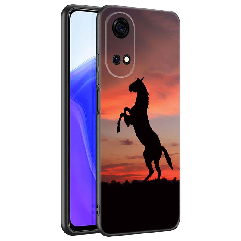

Черный чехол для телефона Horse Animal для Huawei Honor 70 90 Lite X40 GT X50 i X5 Plus X6A X6S X7A X8A X8B X6 X7 X8 X9 4G X9A X9B 5G Honor 90 5G