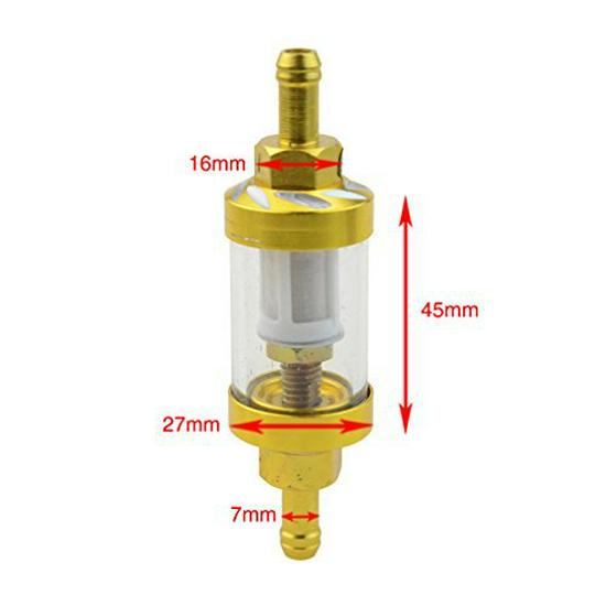 GOOFIT Gold CNC Transparent Oil Filter for ATV/Motorcycle/Scooter