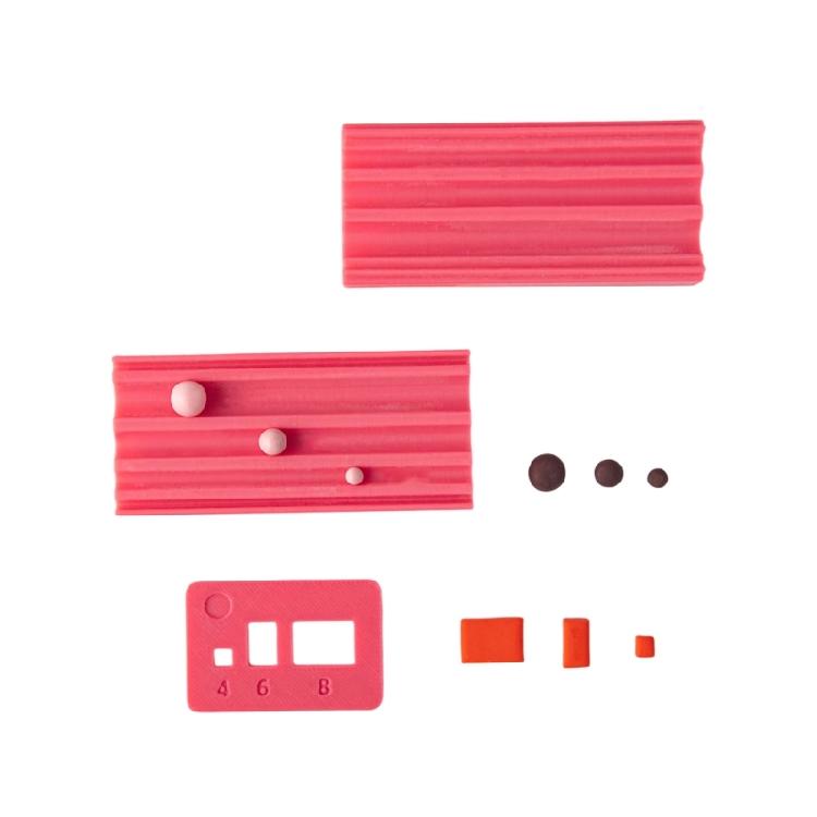 Dense Clay Sphere Rolling Press Tool Set 8 Modifiable Measurements For Homebrewed Accessories Creation красный