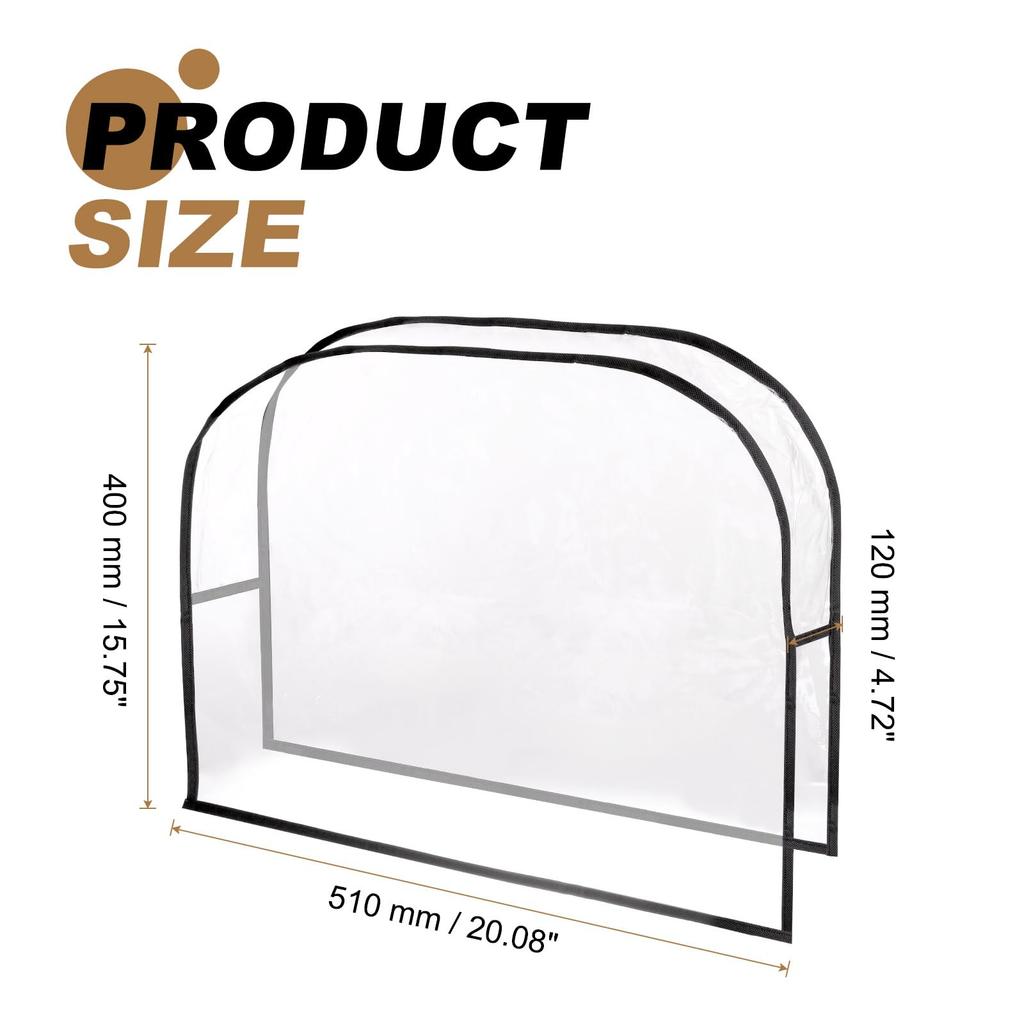 Uxcell Salon Chair X X Clear Plastic Chair Back Cover Seat Slipcover for Most Standard Barber and Offices Cover, 20" 16" 5" Protector, Water-Resistant