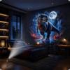 Creative Dinosaur-Themed Usb Projection Light 360° Rotatable Night Light For Bedroom Ceiling Ambiance Decoration