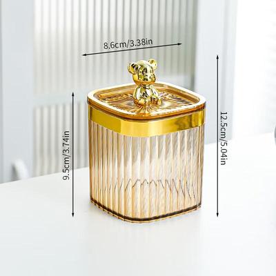 ZISIZ Amber Gold Bear Snack Storage Jar