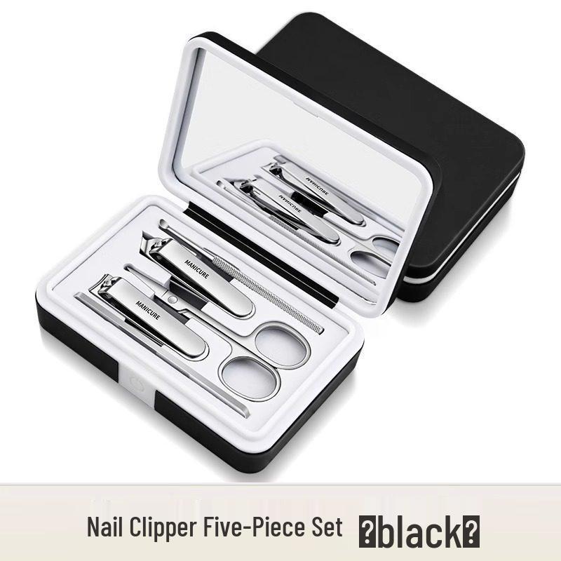 Premium German Nail Clipper Scissors Set - High-End Anti-Splash Foot Care Tool with Slanted Mouth