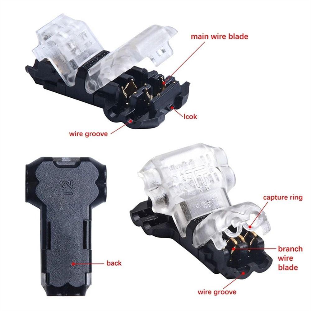 No Welding 2 Pin 1 Pin Car Electrical Cable Quick Wire Connectors For Led Electric Wire Connector
