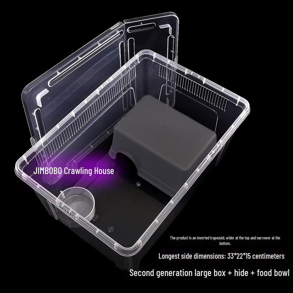 2nd Gen Reptile Breeding Box for Spiders, Frogs, Snails, Silkworms, Geckos, Snakes, and Turtles