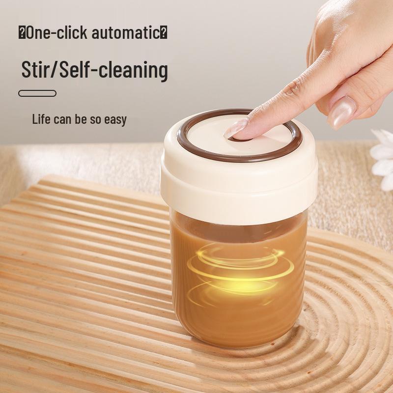 Tazza Mescolatrice Automatica Elettrica: Shaker per Caffè, Latte e Proteine a Bottone Singolo, Materiale per Alimenti, Regalo Ideale.