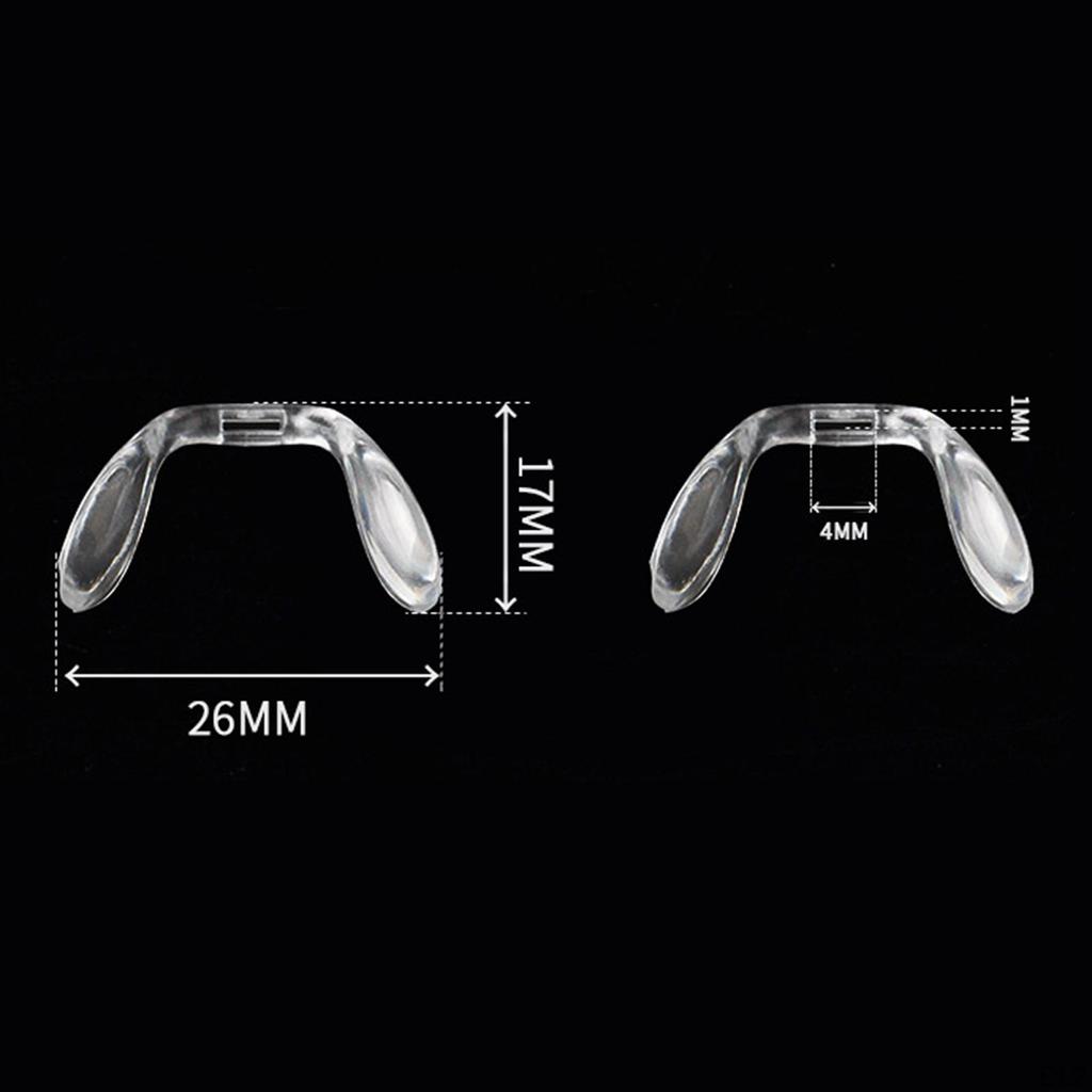 2 Pieces Eyeglasses Nose Pads, Replacement, Easy To Use, Transparent Support Practical Nosepads