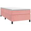 Cadre de lit avec matelas - Maison Exclusive - 90x190 cm - Velours rose - Ressorts ensachés