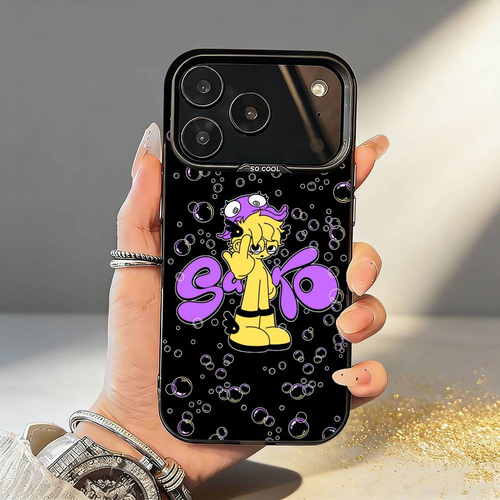S-Saiko Sakura Singer Phone Case For iPhone17,16,15,14,13,12,11,Pro,MAX White Matte Shockproof Cover iPhone15promax