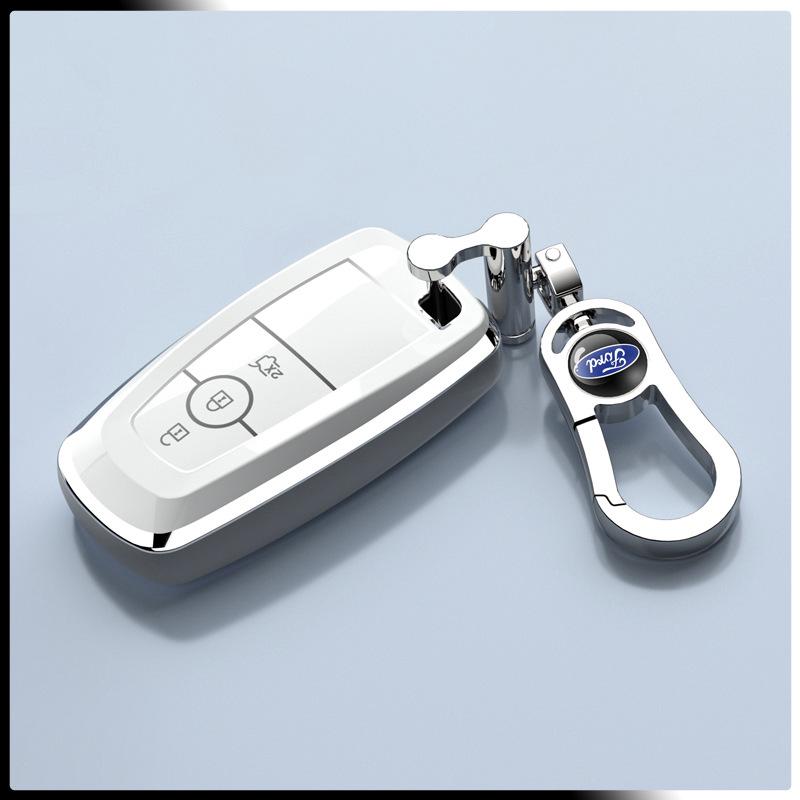 Ford Escort Key Case with Diamond Platinum Decoration for Men & Women, 2021 Model