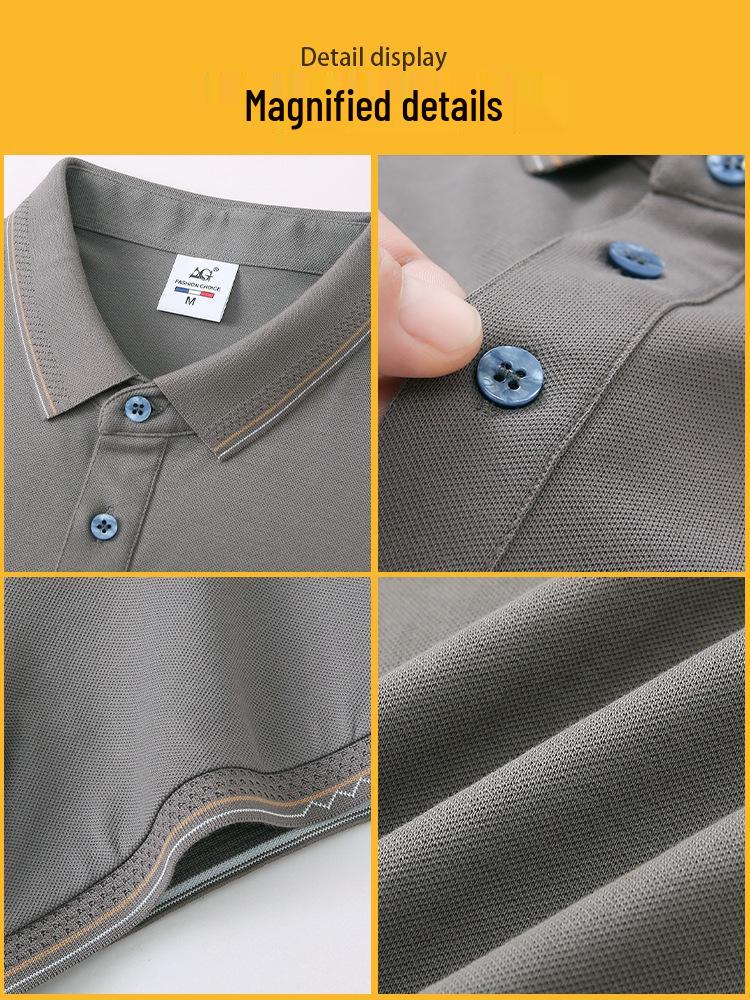 Custom Unisex 50s Sea Island Cotton Polo Shirt - Summer Style Short Sleeve Lapel T-shirt