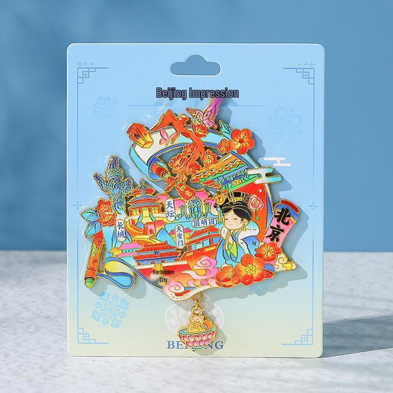 Beijing Landmarks Magnetic Refrigerator Sticker: Chinese Style Souvenir Gift
