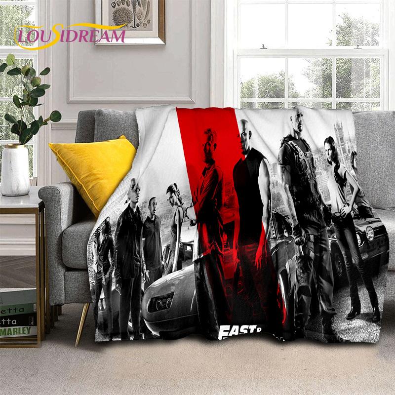 Fast & Furious X 10 Film Druckdecke, Weiche Überwurfdecke für Zuhause Schlafzimmer Bett Sofa Picknick Reise Büro Abdeckdecke Kinder