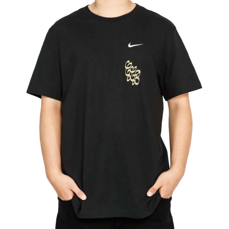 Nike Tricou cu mânecă scurtă și gât rotund X Drake Certified Lover Boy cu imprimeu litere Rose, unisex, topuri, negru CLBBLKT-001