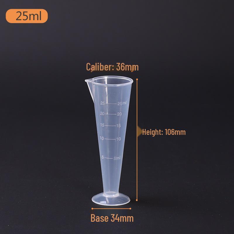 Plastikowy trójkątny kubek z miarką, stożkowy design do sklepów z bubble tea, sprzęt laboratoryjny, PP klasy spożywczej