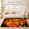 Pretty Happy Halloween Party Floor Mat Cozy Minimalist Flannel Area Rug Anti-Slip Washable Bedroom Living Room Decor