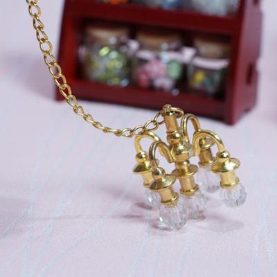 Dollhouse Miniature Furniture 0.05 Doll House Accessories Mini Lamp Chandelier
