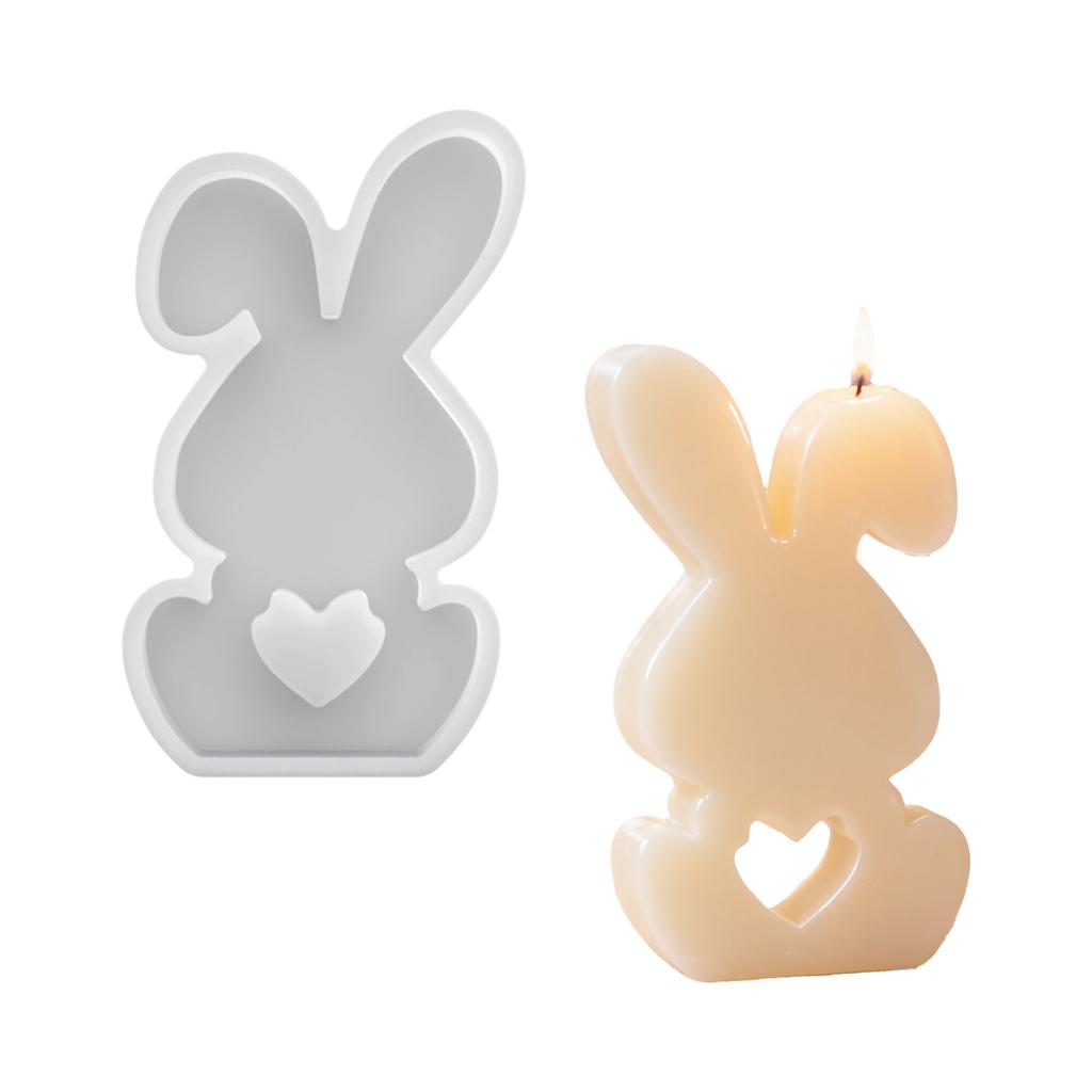 Aromatherapy Mold Special Design Rabbit Candle Mold Love Rabbit Silicone Mold Food-Grade For Resin Ornaments Plaster Decorations