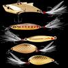 SOUGAYILANG 4pcs Fishing Bait Metal Material Realistic Fishing Bait Fishing Hooks Sea Fishing Baits