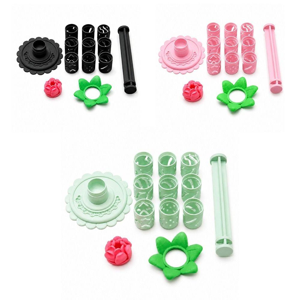 Modular Polymer Clay Flower Shaper 3D Printed Petal Mold Set Polymer Clay