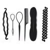 6-piece Set Of Hair Styling Tools With Sponge Quick Balls And Hair Accessories