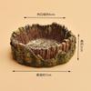 Resin Reptile Food Water Dish Lizard Gecko Turtle Frog Spider Snake Terrarium Decorative Tree Stump Feeder