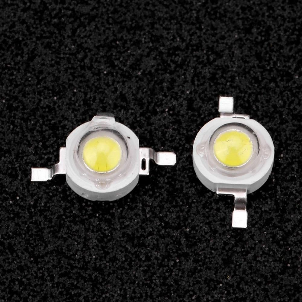 100pcs 1W High Power LED Beads 350mA 100-110lm SMD LED Chips Aluminum Base 3.2V-3.4V LED Light Emitting Diodes